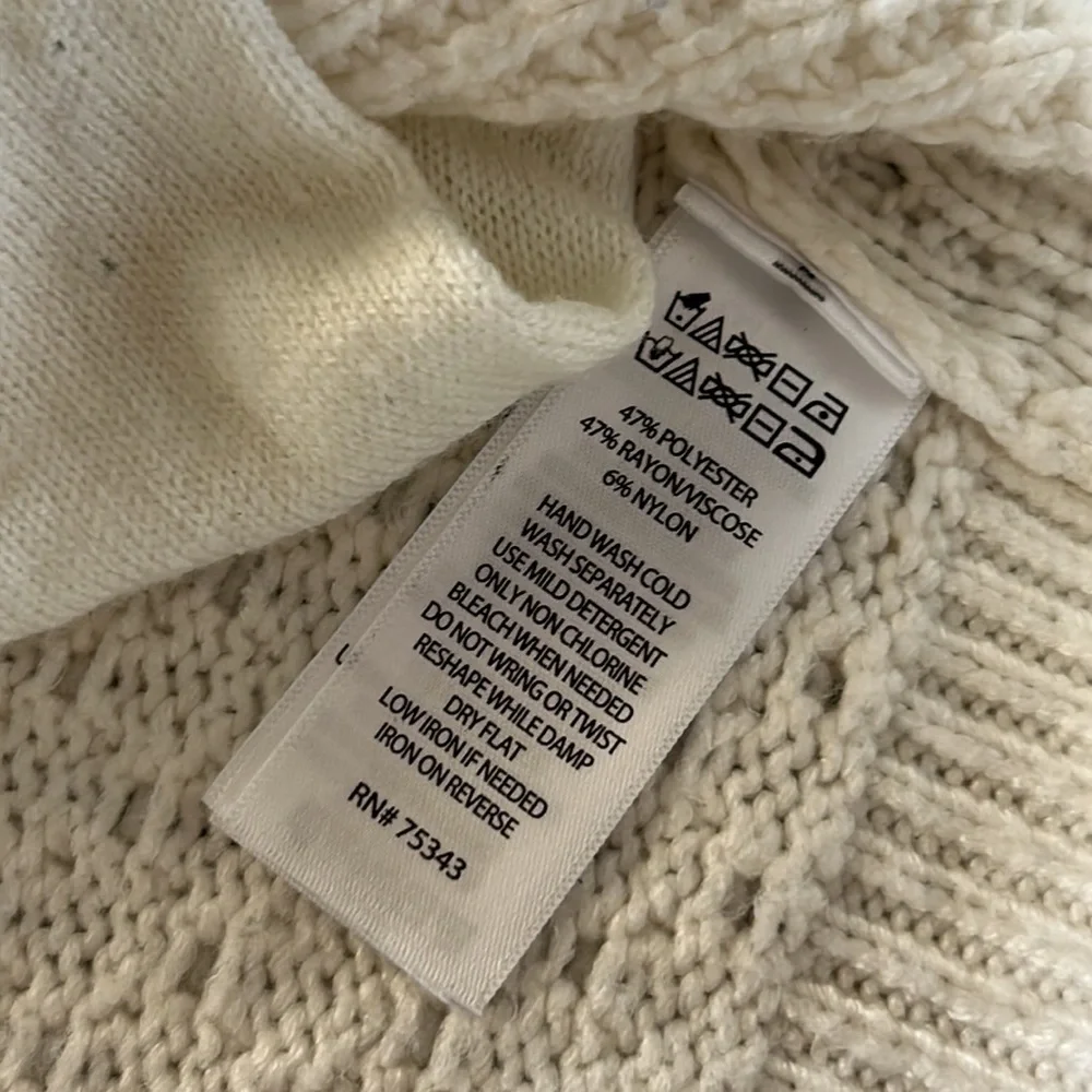 Joie size XS cable knit collared open front cardigan